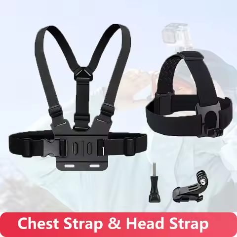 Head Strap & Chest Strap Mount for GoPro Hero 13 12 11 10 9 8 7 AKASO SJCAM SJ4000 Insta360 DJI OSMO