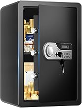 Digital Safe Box with Keypad Lock, 1.8 Cu Ft, 17.72 x 13.78 x 12.99 inches, Black