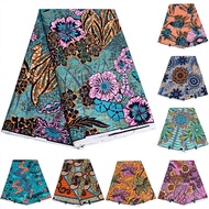 Ankara Women Glitter Glam Wax Fabric Cotton Soft Batik Golden Pagne