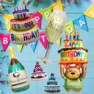 1st birthday foil balloon Happy Birthday cake balloon