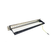 Panel Tampalan Terlindung FTP 1U 24-Port FTP Panel Tampalan Modular Cat6 Rangkaian Cat5e Dipasang Ra