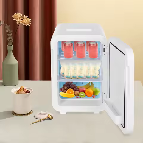 20L Mini Fridge Multifunction Semiconductor Refrigerator Countertop Cooler for Home Office