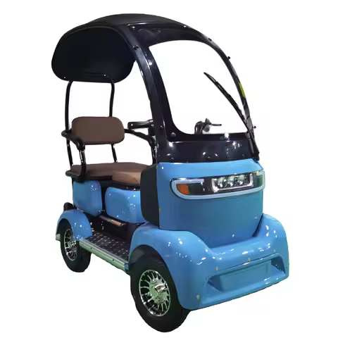 1000W Four Wheel Electric Scooter For Elderly Mobility Electric Scooter 2 Seats 4 Wheel Pedal Bicycl