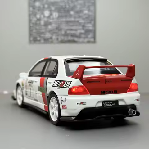 Miniatures 1:32 Mitsubishi Lancer Evolution EVO Petroleum version alloy diecast model sound light to