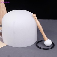 Annasun Crystal Quartz Singing Bowl 8 Inch 432Hz Yoga Meditation Sound Bowls Professional  Crystal B
