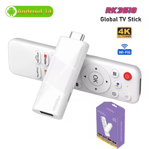 Android TV Stick H96 Max RK3518 TV Stick 4K Ultra HD Voice Assistant Streaming Media Smart TV Stick 