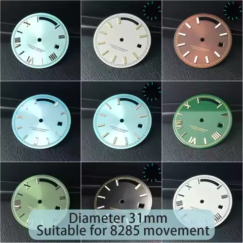 31mm accessory dial DIY custom logo semi logo dial, suitable for Miyota 8285/8285 movement assembly 