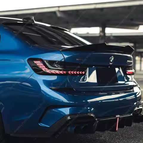 PSM Style High Kick Trunk Spoiler For BMW G20 G80 3 Series 320i 320d 330i 330d M340 M3 Rear Trunk Ta