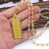 Nanwu Amitabha Necklace Amulet Pendant Bead Chain Gold Six-Character Mantra Men Women Bonding Pendan