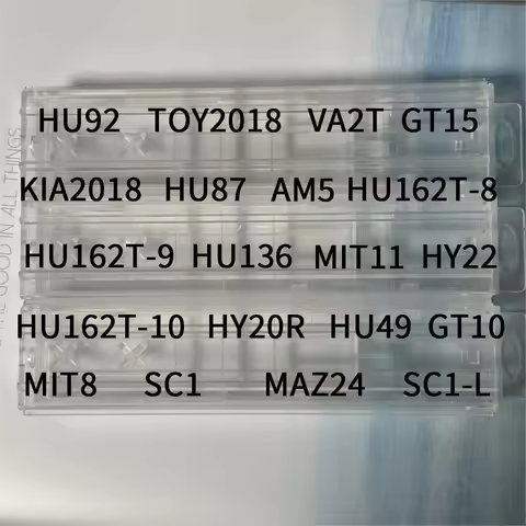 Hot Lishi 2in1 Tool HU92 TOY2018 VA2T HU162T-8 KIA2018 HY20R HY22 GT15 MAZ24 AM5 MIT11 MIT8 HU49 GT1
