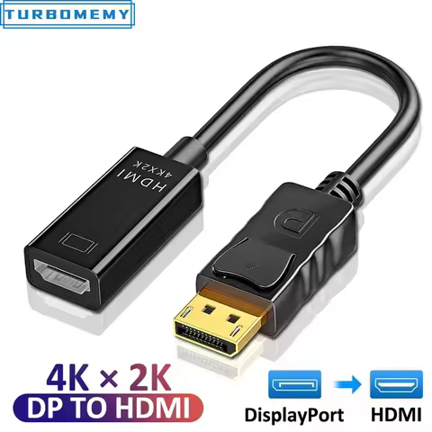 4K 2K DisplayPort to HDMI-compatible Cable Converter DP Male to Female HDMI-Compatible For PC Laptop