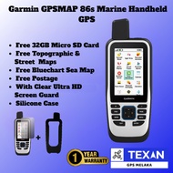 Garmin 86s Gpsmap Marine Handheld GPS Free 32gb Card with Sea Chart Maps