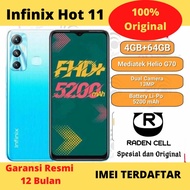 Infinix Hot 11 Ram 4/64 GB Handphone 4G HP 4G HP Android 4G Murah