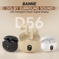 Bluetooth Earphones, D56 TWS, Heavy Bass, In-Ear, Suitable for Sports and Music, Mini Earphones, ENC