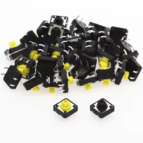 12x12x7.3 mm Tactile Switches Yellow Square Push Button Tact Switch 12*12*7.3 mm Micro switch