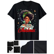 [ Black Santa T-Shirt Design] Black Black Christmas Santa T-Shirt