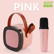 BISEN BK002 Wireless Bluetooth speaker with mic dual microphone Karaoke speaker with mic Portable 3D
