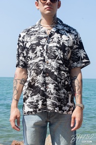 Simple&Raw - เสื้อเชิ้ต BH752 BlueHawaii Shirts (ฺBlack)