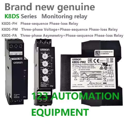 Authentic New Omron K8DS-PA2 PM2 PM1 PH1 PH1-001 Monitoring Relay Phase-sequence Phase-loss Relay