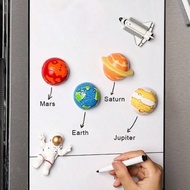 1/9pcs Space Fridge Magnet Set - 3D Resin Solar System Magnets, 9 Planets, Earth, Astronaut, Moon, M