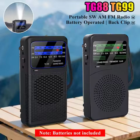 TG88 TG99 Battery Operated Radio Portable SW AM FM Emergency Radio Receiver Rechargeable Pocket Mini