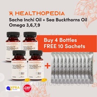 Healthopedia Sacha Inchi Sea+ Buckthorns Oil Softgel(60bijibotol) Omega 3679 Burn Fat KKM Ready