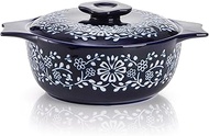 Bekith Ceramic Pot, Casserole Dish with Lid For Oven, 2.6-Quart Round Baking Dishes, Oven Safe and D