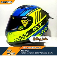 Paket Ganteng Helm KYT R10 #4 Yellow | Helm Kyt Full Face