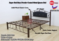 Big Tree Quality Super Bed Base Metal Queen Bed Frame / Katil Queen Besi / Powder Coated Super Base Metal Queen Bed