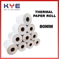 Thermal Receipt Paper Roll / Thermal Paper Roll / Thermal Receipt Roll /80MM (D5) / 100 ROLLS/BOX