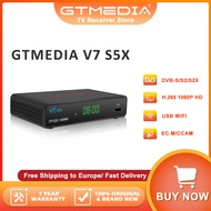 GTMEDIA S5X V7เครื่องรับสัญญาณทีวีดาวเทียม DVB S2X S2 S H.265 1080P ดีโค้ดเดอร์ HD USB WIFI BISS Aut