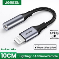UGREEN ORIGINAL Audio Converter Lightning to 3.5mm MFI 30756 Made For Iphone 8 8+ Plus X 11 12 13 14