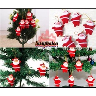GANTUNGAN Santa Christmas Tree Decorations Santa Christmas Hanging Decorations (1 set of 6 pieces)