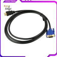 [Ft] 6Ft 18M VGA HDMI-compatible Gold Male To VGA HD-15 Male Cable 1080P HDMI-compatible-VGA M/M Wir