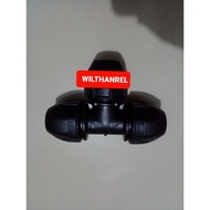 Equalizer tee 75mm×75mm×75mm hdpe pipe connection