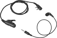 Pdflie Walkie Talkie in-Ear Earbud Earpiece with Ptt Mic 2 Pin K1 to 3.5mm Aux Headset Compatible fo