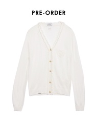 Pre-Order 14 days Kloset Design Morning Glow Cardigan (PF26-T009-C)  คาร์ดิแกนเนื้อนุ่มสีขาว
