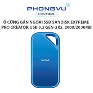 SanDisk Extreme Pro Creator SSD External Hard Drive, USB 3.2 Gen-2x2, 2000/2000MB (SDSSDE81C-T00-G25