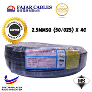 FAJAR TRS 2.5mm X 4core TRS Cable 100% Pure Copper 100Meter