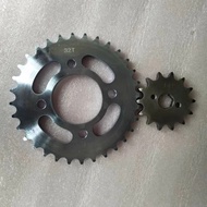 Motorcycle Parts Front Rear Chain Sprocket 14T And 34T Teeth For Regal Raptor DD300E-6 DD350E-6C DD 