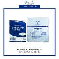 HOSPITECH UNDERPAD 10'S (30" X 30" = 75CM X 75CM / 60CM X 90CM)