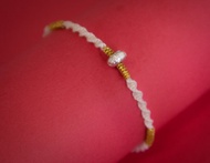 【轉運來】925純銀六字大明咒手工編織- 幸運手環-白色