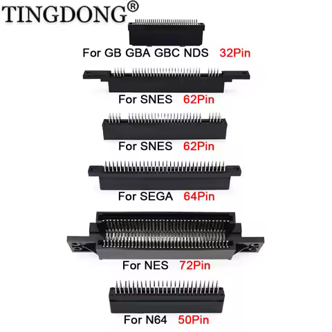 For GBA NDS GB GBC Connector Game Card Slot 62pin 50pin 64pin 60pin For SEGA Genesis N64 SNES FC clo
