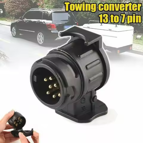 13 To 7 Pin Plug Adapter Trailer Connector 12V Towbar Towing Waterproof Plugs Socket Adapter Protect
