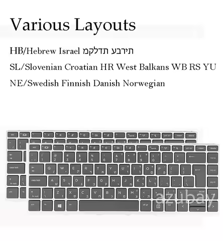 Keyboard for HP ProBook 430 G5 440 G5 445 G5, ZHAN 66 Pro G1 X360 440 G1 L04645- 001 Silver Nordic H