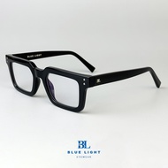 Gọng Kính Cận Kính Giả Cận Nam Nữ BLUE LIGHT - Cao Cấp Nhựa Acetate Dày Lõi Thép Vuông Nhỏ Góc Cạnh