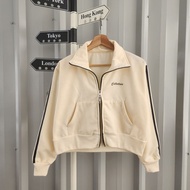 Jacket crop COLLECTIONS ZIPPER PREMIUM JACKET ZIPPER hoodie knit || crop top wanita outfit kekinian