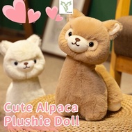 Kawaii Simulated Alpaca Plush Toy Fun Alpaca Plushie Doll Cute Pet Alpaca Stuffed Toy Home Bedroom D