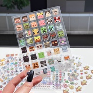 Minecraft Pixel Style Sticker Game Cube MC Avatar Sticker Pixel Sticker Handbook diy Material Waterp