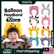 MINIIS PARTY Animal Balloon Headband Balloon Belon Kepala Animal Foil Headband Balloon Cartoon Headb